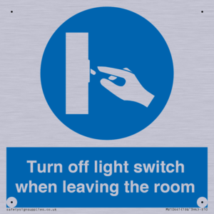 Turn off light switch when leaving the room